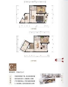 C2户型 建筑面积69-71平米